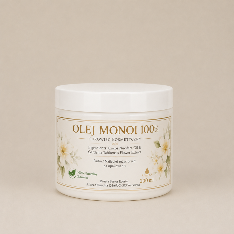 Olej monoi 100 procent naturalny masełko do ciała i włosów Bartos